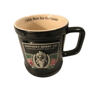 2004 Kentucky Derby 130th Run for the Roses Churchill Downs Black Coffee Cup/Mug